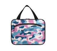 Sac à pharmacie camouflage bleu pêche à suspendre avec crochet, trousse pliable pour homme, Camouflage bleu pêche, L, Décontracté
