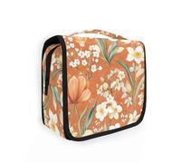 Sac à pharmacie unisexe avec crochet de suspension Motif jonquilles Orange