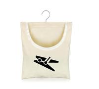 Sac à Pinces à Linge avec Crochet de Suspension, Sac de Rangement pour Pinces à Linge a Suspendre, Portable Organisateur d'épingles à Linge, Peg Bag pour Chaussette sous-vêtements Jouets, 32 x 28 cm