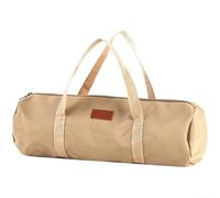 Sac à piquets de tente de camping | Sac de rangement Oxford 900D pour haubans et piquets | Pochette à outils étanche avec fermeture éclair et poignée pour équipement de randonnée en plein air (camel)