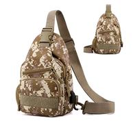 Sac à Poitrine de Camouflage, Sac de Messager en Toile Oxford étanche pour Hommes, Sachet de Poitrine Portable, Compact et léger, Compartiments Multiples, 29x17x7cm pour Femmes Hommes de la randonnée