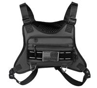 Sac à Poitrine de Sport fiorky pour Hommes Femmes Running Sac de Gilet Pack de Poitrine Avant Respirant Sacs de Gilet Avant léger Hip Hop Streetwear, SCH Pock pour Les ENTRAquations