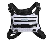 Sac à Poitrine en Cours d'exécution - Gilet de Poche de Fitness réfléchissant, Sac à écharpe réglable Respirant | Plate-Forme Thoracique légère pour Le Jogging Cycling Climbing, sécurisé Porte-Mobile