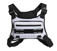 Sac À Poitrine En Cours D'exécution, Pochette De Poitrine Pour Les Entraînements | Sac De Gilet De Course À L'utilisation Polyvalente, Poche De Poitrine Réfléchissante, Sac De Porte-téléphone Réglable