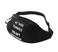 Sac À Poitrine Hé, Épave De Train, Ce n'est Pas Ta Gare Unisexe Sac De Taille avec Prise Casque Sacoche Homme Bandouliere pour Running Promenade De Chien Alpinisme 14X35Cm