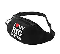Sac À Poitrine J'Aime Ma Grande Sœur Mode Sac À Dos De Randonnée Unisexe Sacoche Ceinture Pour Vie Quotidienne Balade Activités 14X35Cm
