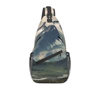 Sac À Poitrine Les Montagnes De L'Alaska Pochette Epaule Grande Capacité Porté Épaule Travers Anti-Vol Sac À Main Pour Course À Pied Voyages Cyclisme