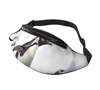 Sac À Poitrine Manchot Unisexe Sac Porté Épaule Loisir Sacoche De Ceinture pour Promenade De Chien D'Entraînement Femme 14X35Cm