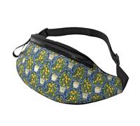 Sac À Poitrine Portable Sacoche De Sport Le-Mon Tree Cute Print Léger Sac De Taille pour Promenade De Chien Alpinisme Vie Quotidienne 14X35Cm