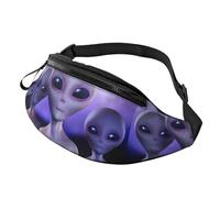 Sac À Poitrine Unisexe Waist Pack Espace Extraterrestre Ovni Portable Sac À Dos De Randonnée pour Vacance Cyclisme Vie Quotidienne 14X35Cm