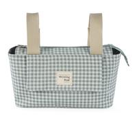 Sac à poussette vert, blanc TU