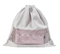 Sac à poussière en coton pour sacs à main, sac de rangement anti-poussière avec cordon de serrage, sac à poussière avec fenêtre transparente | Design unique, sac de rangement en polaire douce avec