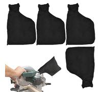 Sac à poussière réglable, connecteur de scie à onglet, fixation de polisseuse avec ajustement sécurisé et ouverture réglable, couvercle anti-poussière noir avec installation facile et design universel