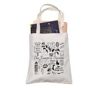 Sac à provisions avec inscription « The Vampire Lovers » - Damon Stefan Salvatore - Cadeau pour les fans de BFF, The Vampire, 35cm ( 13.78 inch ) * 38 cm ( 14.97 inch)