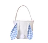 Sac à provisions en forme de lapin, réutilisable, avec poignées, accessoire de fête, sac de chasse au printemps, pour la chasse aux œufs, les fêtes de chasse aux bonbons, bleu, Voir description, Voir