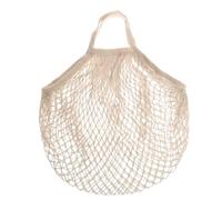 Sac à provisions en maille de coton, sac fourre-tout réutilisable en filet, plusieurs couleurs, beige, Large