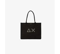 Sac a provisions Femme Sun68 Grand Cali en toile de coton noir BLACK UNI
