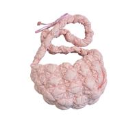 Sac à provisions matelassé, sac à bandoulière matelassé - Sac à bandoulière plissé doux Crescent Cloud Bag - Sac tendance sous le bras pour anniversaire, Noël, Saint-Valentin, Rose, Voir description