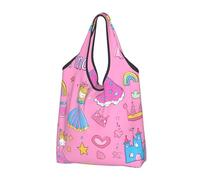 Sac à provisions pliable et réutilisable pour robe de princesse - Coloré - Portable - Pour le camping et un usage quotidien