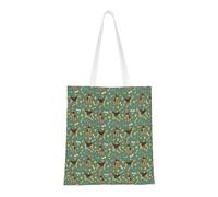 Sac à provisions réutilisable, sac à main pour les courses, sac à bandoulière en toile polyvalent,Airedale Terrier Toys Race de chien vert