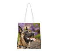 Sac à provisions réutilisable, sac à main pour les courses, sac à bandoulière en toile polyvalent,Malinois belge Animaux de compagnie Chiens Malinois belge