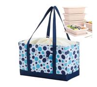Sac à provisions réutilisable - Sac isolé étanche avec poches et cordon de serrage | Camping en plein air Pique-nique Boutique Voyage Femmes Durable Respectueux de l'environnement Sac de