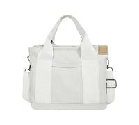 Sac à provisions solide, toile simple mignonne, sac confortable à la mode, sac à main tempérament, sac de rangement O Bag sacs femmes non originaux, Blanc., Taille unique