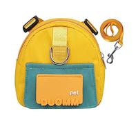 Sac à randonnée pour chiens - Sac à dos pour chiens petite taille - Sac d'école pour chiots avec double anneau en D et design sac poubelle caché pour un maximum confort,