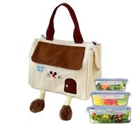 Sac à Repas | Pochette Repas Isotherme Mignonne Porte-Boîte | Grand Sac Capacité Stockage Aliments pour Voyage Camping École Bureau Pique-Nique Extérieur Garçons Filles Fruits Goûter,École Bureau