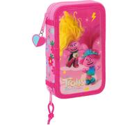 Safta Trolls 3 Trousse Scolaire pour Enfant, avec 28 utiles, idéale pour Les Enfants de 5 à 14 Ans, Confortable et Polyvalent, qualité et résistance, 12,5 x 4 x 19,5 cm Rose, Rose, Estándar,