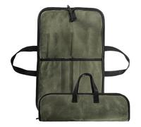 Sac à roulettes à couteaux, sac à couteaux,Sac de cuisine de voyage avec compartiments - Sac en toile ciré pour outils de cuisine, couteaux de chef portables avec poignée pour cuisine, Vert de l'armée