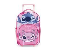 Sac à roulettes - Angel & Stitch - Motif Lilo & Stitch - 24x36x12 cm - Convertible sac à dos