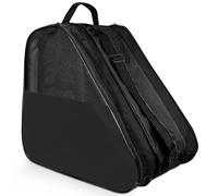 Sac à roulettes en ligne avec ventilation en maille, grand espace de rangement à 3 couches pour patins et accessoires, sac à bandoulière multi-transport pour jeunes et adultes, Noir , Taille unique