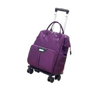 Sac à roulettes for Voyage, Sac Dos de for Femme, Oxford, Grande capacité, Valise pour Le Week-End de Voyage de Gym(Purple,S)