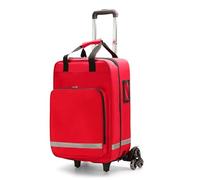 Sac à roulettes imperméable avec roulettes, chariot amovible et bandes réfléchissantes, sac d'urgence médicale pour les visites à domicile, les soins palliatifs et les professionnels de la santé