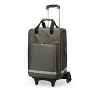 Sac à roulettes imperméable avec roulettes, chariot amovible et bandes réfléchissantes, sac d'urgence médicale pour les visites à domicile, les soins palliatifs et les professionnels de la santé, Vert
