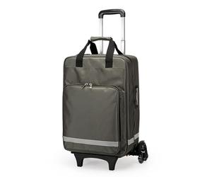Sac à roulettes imperméable avec roulettes, chariot amovible et bandes réfléchissantes, sac d'urgence médicale pour les visites à domicile, les soins palliatifs et les professionnels de la santé, Vert