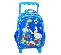 Sac À Roulettes Maternelle Garçon Sonic Lhérisson 30 Cm Bleu / Jaune / Blanc TU