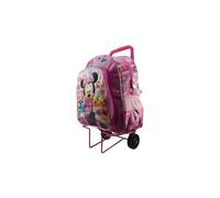 Sac à roulettes Minnie Traveler rose 40 CM HAUT DE GAMME - Cartable