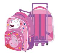 Peppa Pig 24x36x12 Cm Wheeled Backpack Rose