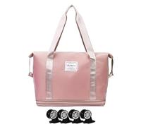 Sac à roulettes - Sac à Bagages détachable | Sac de Transport avec Roues, Bagages de Voyage étanche, Une série de Produits : 1 Sac à roulettes, Rose, riferimento Alla descrizione, Se référer à la