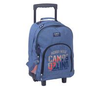 Sac À Roulettes Toile Camps Boy Beard Wolf 43 Cm Bleu Jean TU