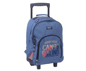 Sac À Roulettes Toile Camps Boy Beard Wolf 43 Cm Bleu Jean TU