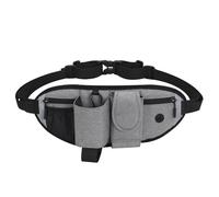 Sac à ruissellement extérieur Sac de Taille Fanny Sac de gâterie pour Chiens de gâteau à Chiens avec Porte-Bouteille d'eau et Poche de téléphone pour Une Formation de randonnée à (Gris)