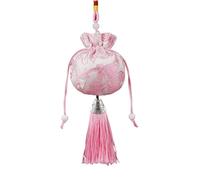Sac à sachets chinois brodés, sac cadeau à bijoux, porte-monnaie, sac vide pour décoration de voiture, pochettes à cordon de serrage avec pompons
