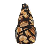 Sac à sandwich au fromage unisexe avec plusieurs poches, sac à bandoulière de grande capacité, en polyester durable, sangle réglable pour les trajets quotidiens et les voyages