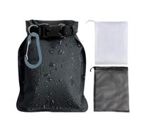 Sac à savon - 13 x 4 x 17 cm - Sac de rangement pour savon corporel - Porte-shampoing avec filet - Accessoire de soin quotidien imperméable et anti-fuite pour salle de sport, camping, vacances, Noir