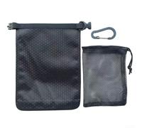 Sac à savon étanche en maille étanche avec mousqueton pour une utilisation pratique du savon (noir)