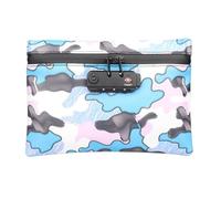 Sac à sifflet portable - Déodorant - Sac anti-odeur avec serrure à combinaison - Protection pour argent liquide, passeport, portefeuille, téléphone (camouflage)