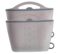 Sac à stérilisateur micro-ondes 2PCS, sacs à vapeur micro-ondes en silicone flexible de 1000 ml, stérilisateur de sucette fuite avec poignée.